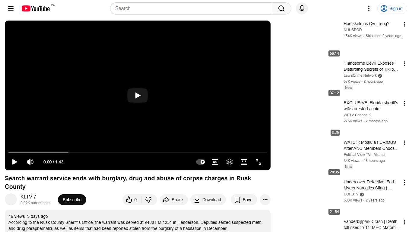 Search warrant service ends with burglary, drug and abuse of corpse charges in Rusk County - YouTube